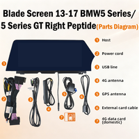 Pantalla de Navegación HD de 12.3 Pulgadas para Automóvil, Estilo Blade, para BMW Serie 5 2013-2017 con Sistema NBT, Volante a la Derecha, Funciones Originales del Automóvil