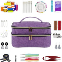 Kit de couture portable professionnel mini pour voyage, boîte d'accessoires, outils et sac de broderie, vente en gros pour débutants