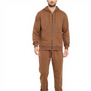 Chándal Ligero y Transpirable para Hombre, con Cierre Completo, 100% Algodón, Corte Regular, con Bolsillos Laterales, para Invierno - Product Image 1