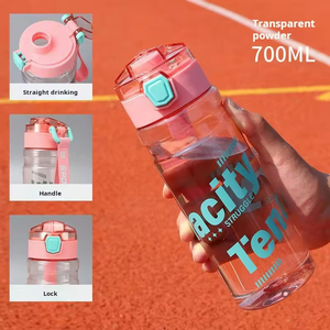 Bouteille d'eau sportive en plastique pour étudiants, résistante aux chutes, aux hautes températures, gourde portable, personnalisable - Product Image 6