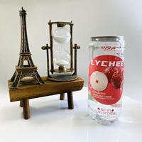 Eau gazeuse aromatisée à la litchi en gros, 350 ml, canette transparente, sans gras, faible teneur en sucre, pour enfants et adultes