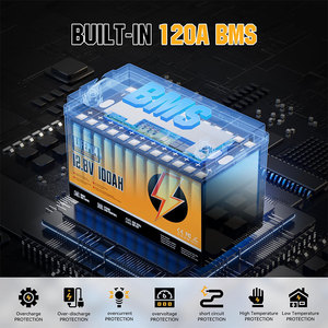 แบตเตอรี่ลิเธียมไอรอนฟอสเฟต 12v 24v 48v 100ah 200ah 300ah แบบ Deep Cycle สำหรับเก็บพลังงาน พร้อมระบบ BMS 1961 Lifepo4 สำหรับ EU US - Product Image 5