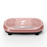Plateforme vibrante or rose pour la musique, 999 niveaux, télécommande, fitness à domicile, massage, planche de mise en forme, 150 kg max.
