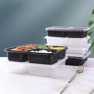 Contenitori per il pranzo a 1 2 3 5 scomparti per la preparazione dei pasti, contenitori da 20 contenitori per la conservazione degli alimenti Bento Box con coperchio