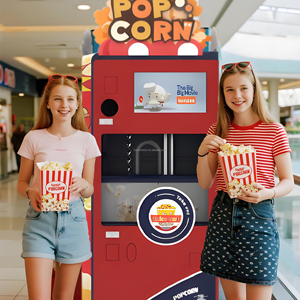 Movie Maker Máquinas comerciales Vending Self Makers Popper Corn Price Theatre Shopping Coin <span class=keywords><strong>Popcorn</strong></span> Making Machine - Product Image 1
