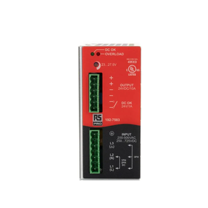 RS <span class=keywords><strong>Pro</strong></span> 192-7577 100W 24V <span class=keywords><strong>DC</strong></span> 4.2A แหล่งจ่ายไฟแบบสวิตชิ่ง AC-<span class=keywords><strong>DC</strong></span> ชนิดราง DIN แรงดันขาเข้ากว้าง  จ่ายไฟแบบขาออกเดี่ยว - Product Image 1