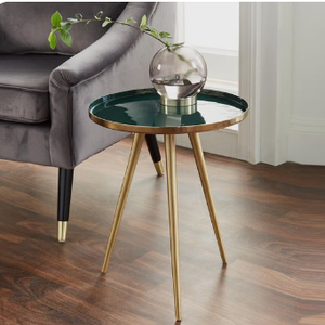 Sofá personalizado de fábrica, mesa de centro, acabado brillante, mesa auxiliar superior redondeada, dormitorio, balcón, muebles para el hogar, mesa de centro - Product Image 4