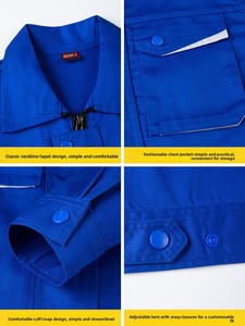 Ensemble de vêtements de travail résistants pour hommes printemps-automne, haut et <span class=keywords><strong>pantalon</strong></span> de sécurité durables, uniforme de travail pour atelier, chantier, usine - Product Image 3