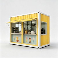 Rakitan Cepat Rangka Baja Modular Panel Sandwich Kedai Kopi Bar Rumah Kontainer Prefabrikasi Toko Ritel