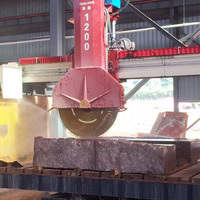 Hualong pierre machines HLSM-1200 Siemens PLC granit marbre pont scie coupe pierre dure découpeuse pour bloc de taille moyenne