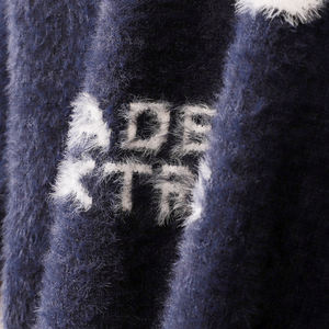 Pull en mohair OEM pour hommes Pull à col rond avec logo personnalisé Pull en tricot personnalisé - Product Image 3
