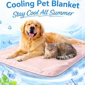 <span class=keywords><strong>Couverture</strong></span> rafraîchissante double face pour chiens et chats, en nylon-polyester de qualité supérieure, multi-usages, protège les meubles et les lits, utilisable été comme hiver - Product Image 2