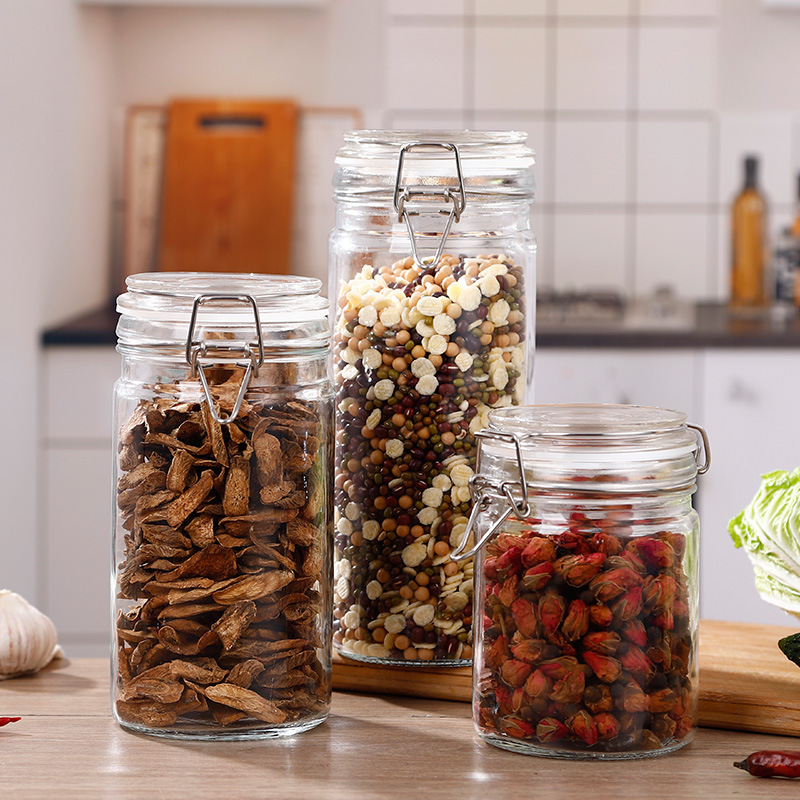 Support customization 165ml/800ml/1200ml/ 2100ml glass storage jar