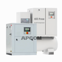 Compresseurs d'air sans huile 2.2kw 3kw 4kw 5.5kw 7.5kw Compresseurs d'air sans huile 3 4 5 HP Compresseur d'air à spirale sans huile 3HP 4HP 5HP 7HP
