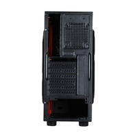 6850DB, nouveau produit, châssis de PC d'ordinateur de bureau à tour moyenne avec panneau latéral en verre trempé