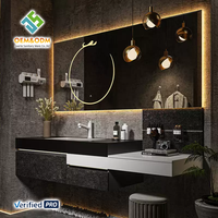 2025 OEM Juerte Best-Selling American-Style Smart Bathroom Vanity Desk Cabinet Panel Mirror Sink Robinet Bedroom Dining