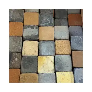 SHIHUI Refractory Machine Tumbled Brick Antique Clay Brick Mosaic Reclaimed Wall Cladding Cobblestone Multicolor Clay Bricks