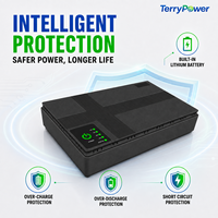 Mini onduleur DC au lithium 10400-16000mAh 5V 9V 12V USB, alimentation de secours ininterrompue pour caméra de sécurité VOIP