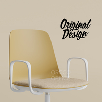 Solution d'assise pour hôpital médical accoudoir pivotant pour visiteur à dossier moyen rembourré petite salle de conférence tâche chaise de bureau médical