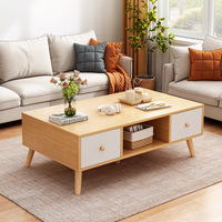 Table basse moderne en bois durable pour salon, appartement, petit espace, location, mobilier de maison