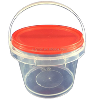 Vente en gros d'usine Seau d'emballage en plastique avec couvercle Seau de pièces faites à la main seau recyclable personnalisé pour les aliments