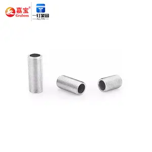 Screw Manufacturer Carbon Steel M10 Galvanizing Hollow Tooth Tube Outer Tooth Tube Chandelier Full Outer Threaded Tube Hollow Ro