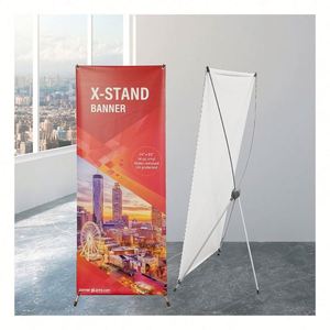 Soportes Personalizados para Pancartas X-Banner Reforzados y Ajustables, Impresión Digital CMYK, Kit de Exhibición de Pancartas Promocionales - Product Image 1