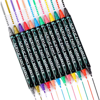 Marqueurs acryliques à double pointe 120 couleurs, stylo pinceau pour dessin à pointe fine, ensemble de marqueurs pour enfants et adultes, marqueurs acryliques pour coloriage