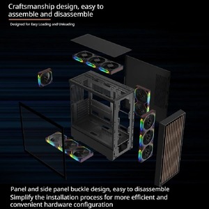 WJCOOLMAN OEM ATX - Caja de <span class=keywords><strong>PC</strong></span> para Servidor de Torre Completa, Panel Transparente de Acero, Computadora de Escritorio para Juegos, en Stock - Product Image 4
