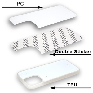 Custodia ibrida all'ingrosso in TPU + PC <span class=keywords><strong>con</strong></span> foglio di alluminio <span class=keywords><strong>bianco</strong></span> vuoto per sublimazione 2D fai da te per <span class=keywords><strong>iPhone</strong></span> 16 Pro Max 15 14 13 12 <span class=keywords><strong>11</strong></span> XR XS Max - Product Image 3