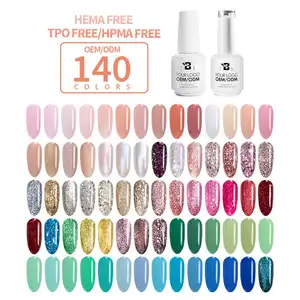 Fornitori professionali di Gel per unghie BOZLIN HEMA FREE 140 colori 15ml Soak Off UV LED Nail One Step Gel