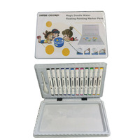 Ensemble de marqueurs magnétiques flottants pour dessin et coloriage, 12 couleurs, pointe plate de 6 mm, pour tissu, effaçable et double face