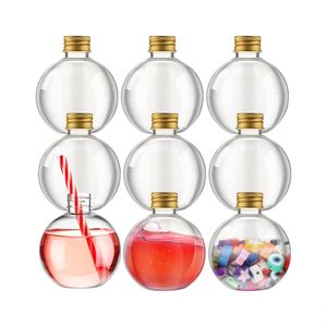 Botella de PET Transparente de 350 ml (12 oz) con Forma Redonda Clásica, Tapa de Rosca, Impresión Serigrafiada y Certificación CE para Bebidas Lácteas - Product Image 1