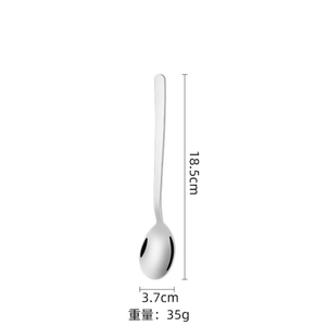 Cuillère à soupe et fourchette à long manche en acier inoxydable SUS 316 de style coréen - Product Image 2