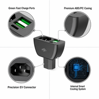 Chargeur USB pour moto à large plage de tension, QC 3.0, double port USB-A et Type-C, prise de charge rapide pour vélo électrique, scooter, téléphone