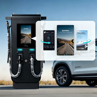 Nueva Estación de Carga para Vehículos Eléctricos Iocharger, Comercial, de Corriente Continua, 60kW-320kW, Interfaz CCS2, Pantalla Publicitaria, Protección IP54, CE