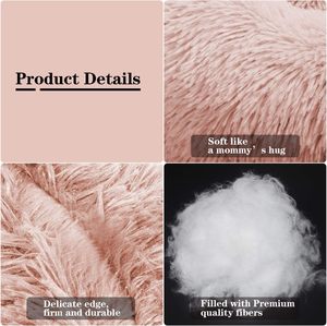 Customized Winter Pet Cat Donut <b>Dog</b> <b>Bed</b> Waterproof Machine Washable Solid Pattern Removable Cover Soft Plush Faux Fur Packed - Product Image 3