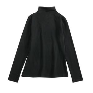 <span class=keywords><strong>T</strong></span>-<span class=keywords><strong>shirt</strong></span> à manches longues en velours pour <span class=keywords><strong>femme</strong></span>, coupe ajustée décontractée, couleur unie, version coréenne, automne-hiver, épaisseur optionnelle - Product Image 5