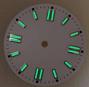 カスタム蓄光グリーンサンレイウォッチ文字盤 耐久性メタル製 NH35 8215 2836ムーブメント用 - Product Image 3