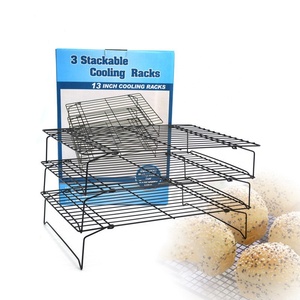 ชั้นวางสแตนเลส3ชั้นสำหรับอบเค้กคุกกี้และอื่นๆ - Product Image 1