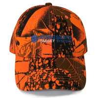 Casquette de baseball camouflage orange personnalisée avec broderie d'arbre, idéale pour la chasse et le tir