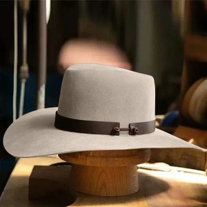Chapeaux de cowboy en cuir de vachette fabriqués directement en usine, vente premium, personnalisation du logo brodé, haute durabilité, décontractés, pour l'extérieur - Product Image 4