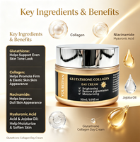 Collagène végétalien biologique OEM pour la vitamine E, le glutathion, l'acide hyaluronique, crème anti-âge raffermissante hydratante éclaircissante jour + nuit