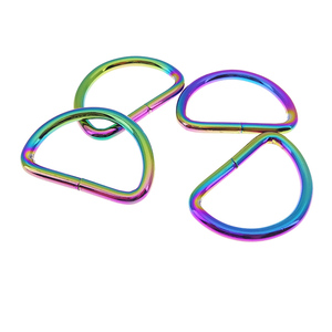 Venta al por mayor Metal 1 pulgada Arco Iris D medio anillo <span class=keywords><strong>Dee</strong></span> hebilla para bolso de mano - Product Image 4
