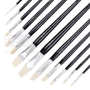 Manche en bois, brosse d'artiste, poils de porc, <span class=keywords><strong>peinture</strong></span> <span class=keywords><strong>à</strong></span> <span class=keywords><strong>l</strong></span>'<span class=keywords><strong>huile</strong></span>, pinceaux d'art acrylique, ensemble éducatif bon marché - Product Image 3