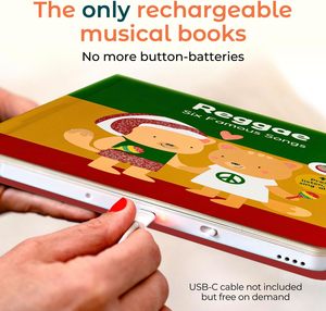 Libro Musicale Interattivo USB-C Personalizzato per Bambini 1-3 Anni con Copertina Rigida e Pulsanti Nascosti - Product Image 2