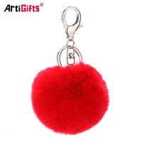 Porte-clés pompon multicolore, sous forme de peluche, bricolage, accessoire personnalisé, amovible et pelucheux, vente en gros