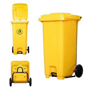 Thùng rác nhà sản xuất lớn ngoài trời công HDPE bụi công nghiệp 240L Nhựa thùng rác/rác/chất thải/Wheelie bin với 2 bánh xe - Product Image 6