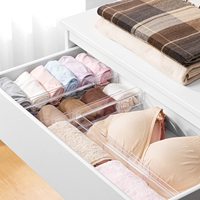 Diviseur de tiroir en plastique, solide, sécurisé, réglable, extensible, organisateur de cuisine, 2 pièces