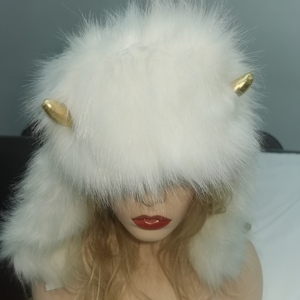 Gorro de aviador de punto para <span class=keywords><strong>mujer</strong></span>, estilo trapper, con orejeras, cálido para <span class=keywords><strong>invierno</strong></span>, forrado de sherpa, de felpa suave, informal, para exteriores, al por mayor - Product Image 2